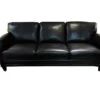 black leather sofa