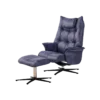 black chair with stool recliner