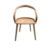 natural timber chair curved